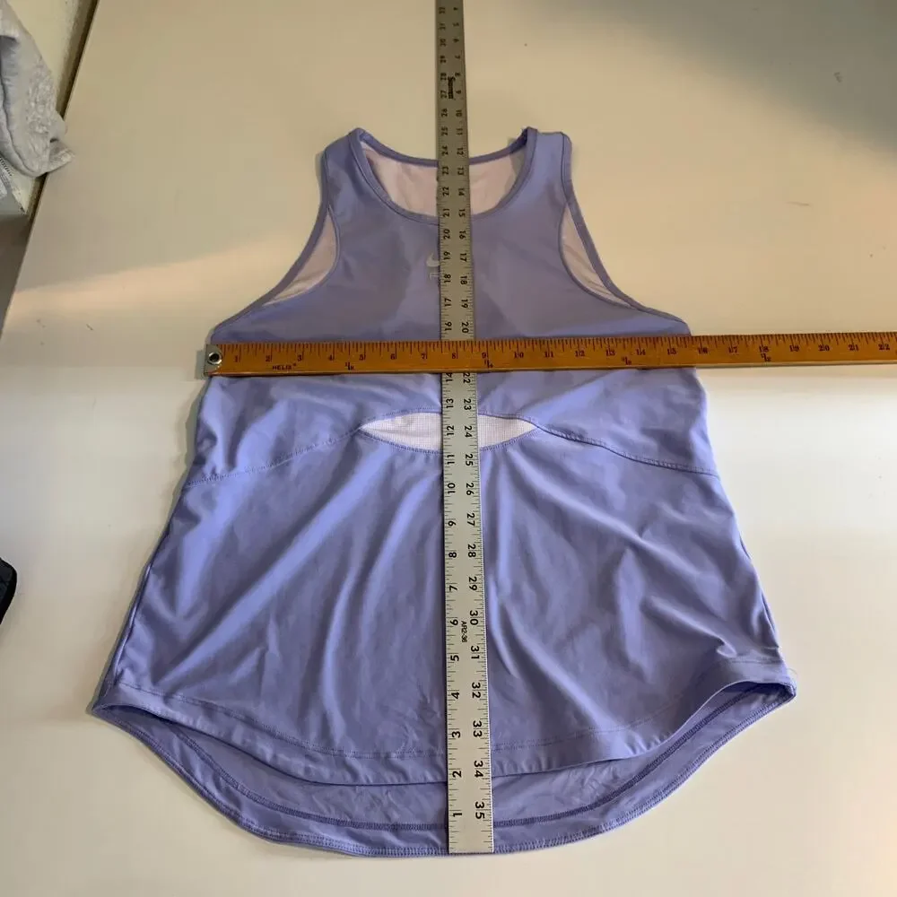 Nike Tank Top Women S Small Dri Fit Air Running Performance Semi Oval Mesh Panel